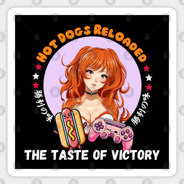 Gamer Girl Hot dog Girl Magnet by Japanese Fever
